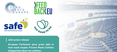 Prevent Waste Coalition welcomes food waste targets, but is disappointed with low ambition